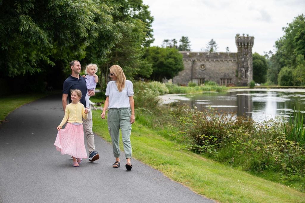 Family walking at Johnstown Castle
