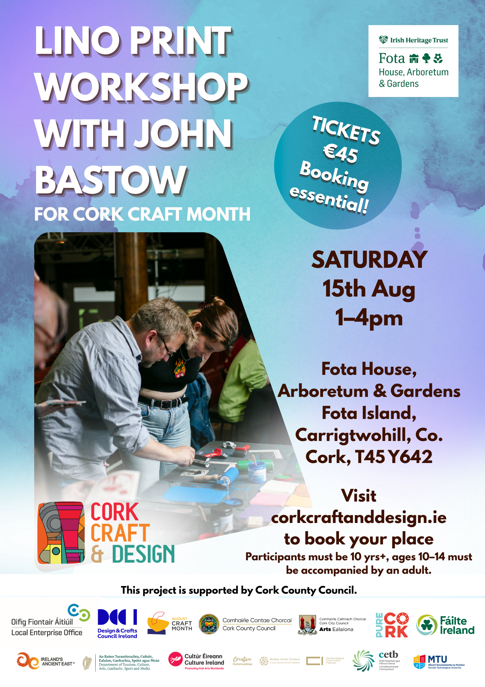 LINO PRINT WORKSHOP WITH JOHN BASTOW
