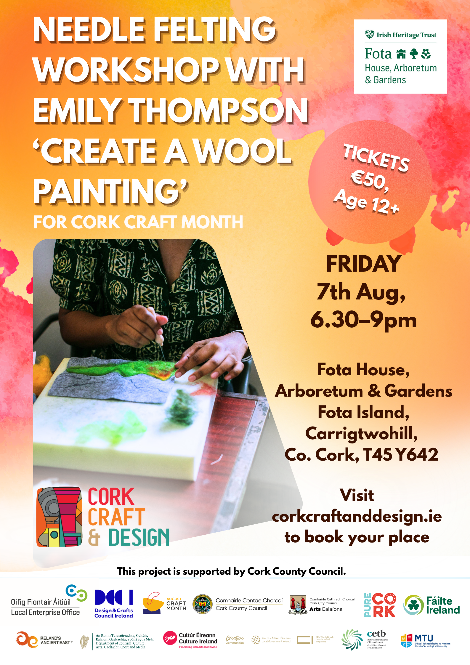 NEEDLE FELTING WORKSHOP WITH EMILY THOMPSON ‘CREATE A WOOL PAINTING’